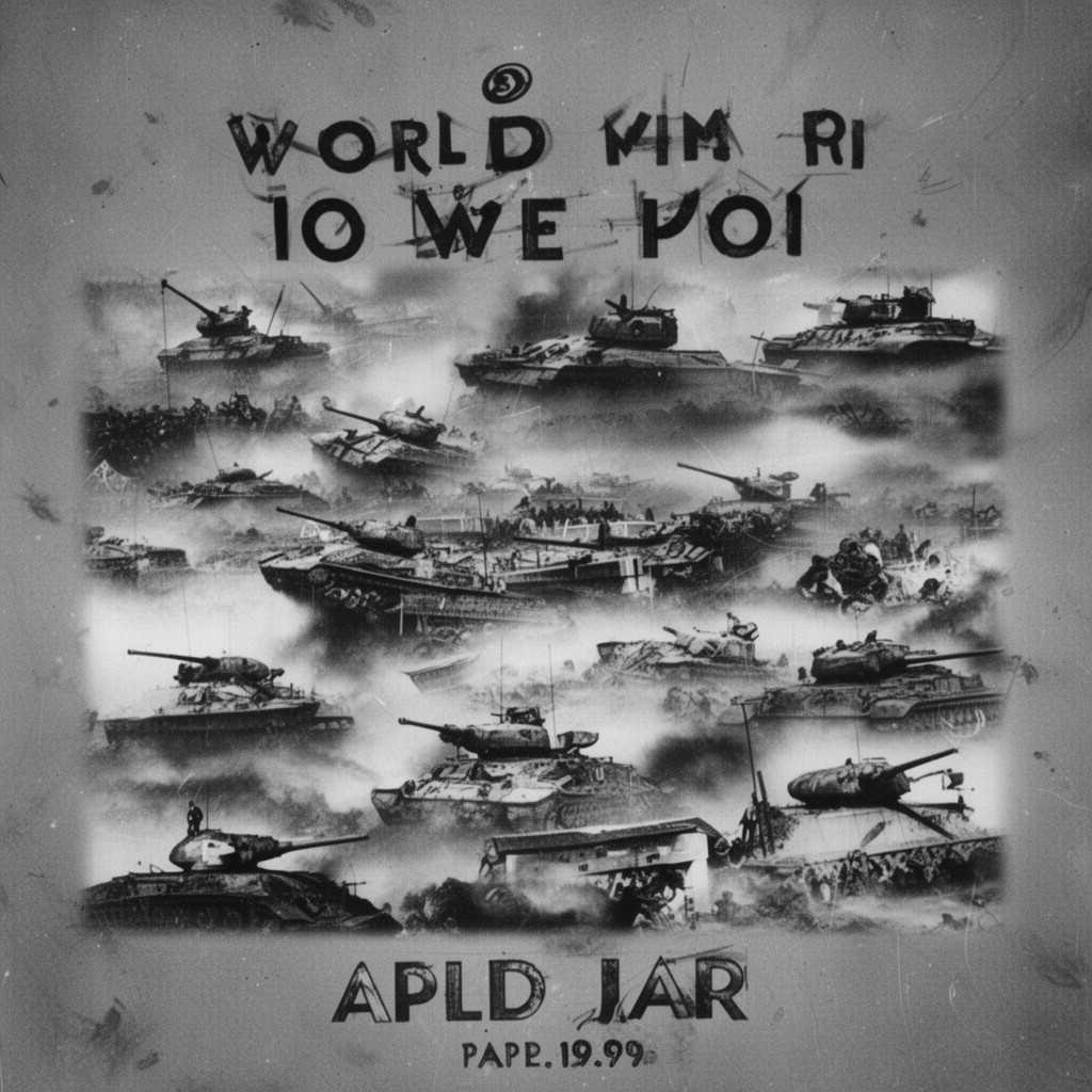 AI-generated illustration of World War II battles