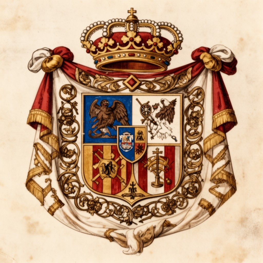 AI-generated illustration of coat of arms of New Spain