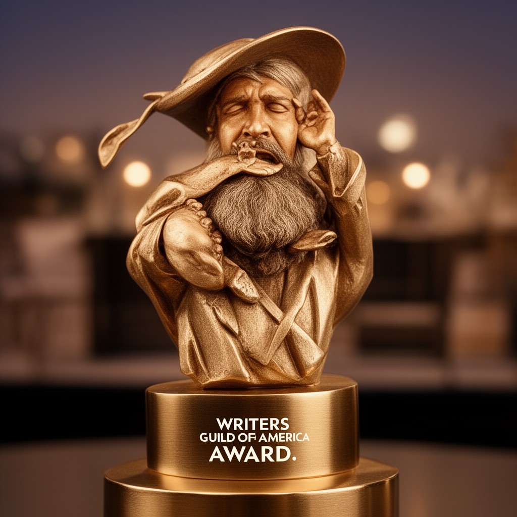 AI-generated illustration of Writers Guild of America Award