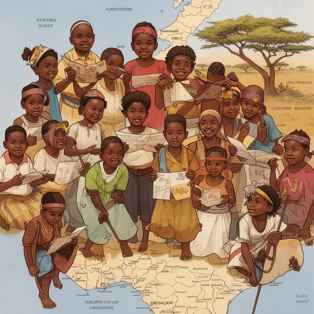 AI-generated illustration of Central Sudanic languages