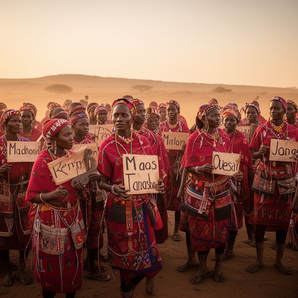 AI-generated illustration of Maasai language