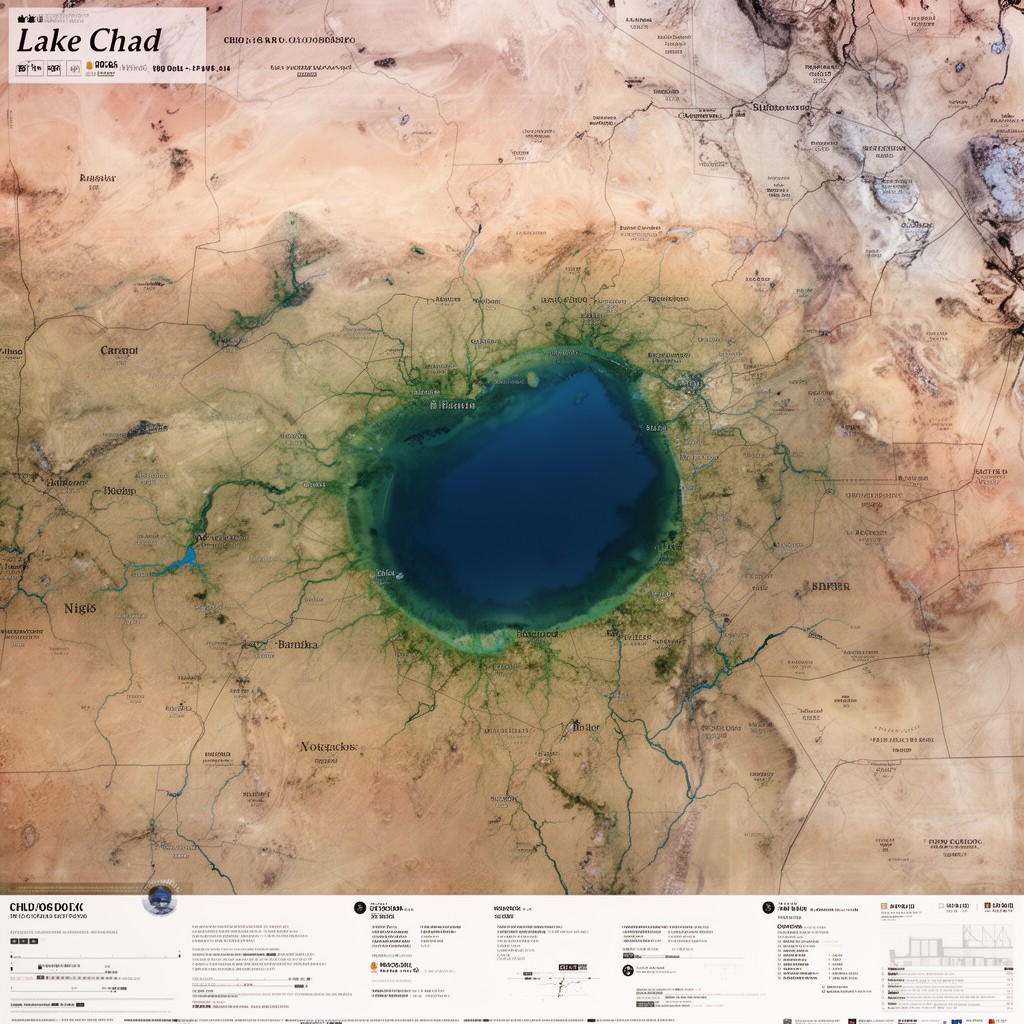 AI-generated illustration of Lake Chad basin