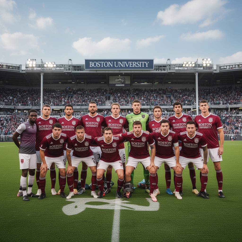 AI-generated illustration of Boston University Terriers men’s soccer team
