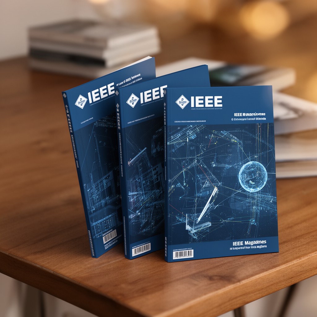 AI-generated illustration of IEEE magazines