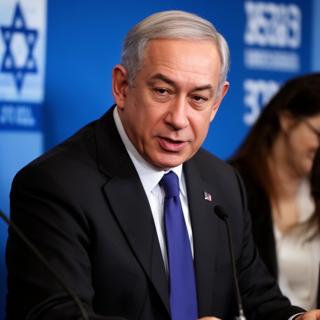 AI-generated illustration of Benjamin Netanyahu