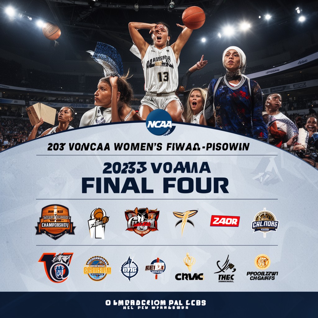 AI-generated illustration of 2023 NCAA Women’s Final Four