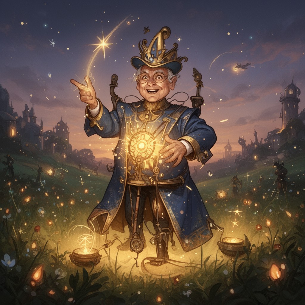 AI-generated illustration of The Wizard of Oz (character)
