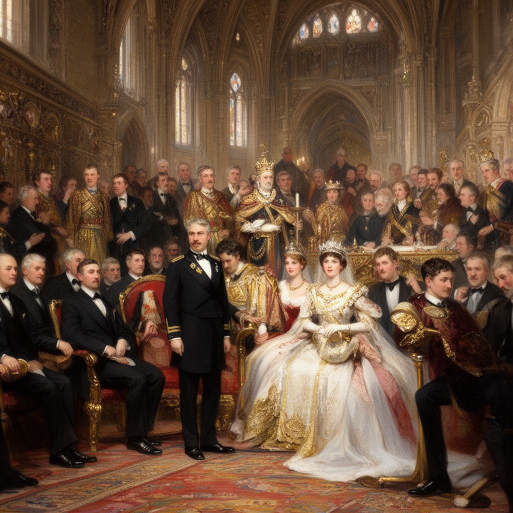 AI-generated illustration of Coronation of George V