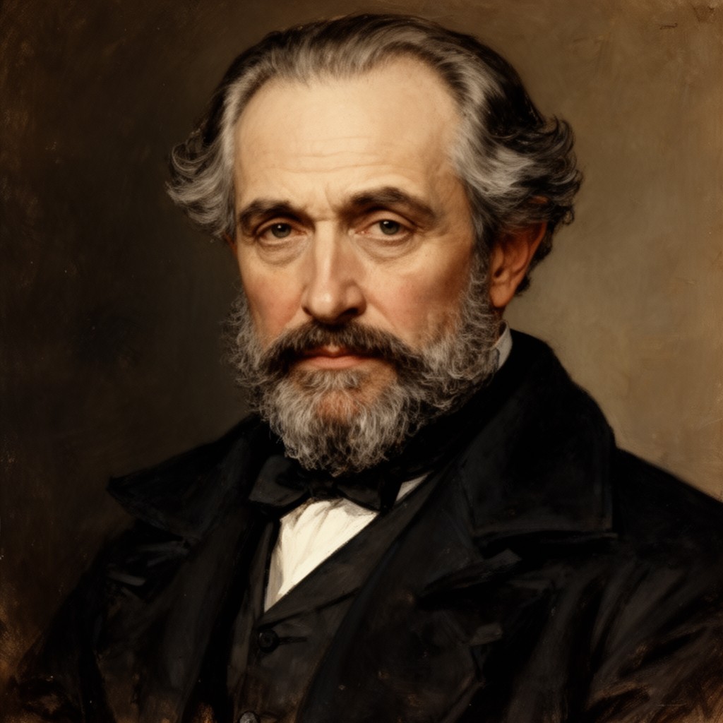 AI-generated illustration of Bram Stoker