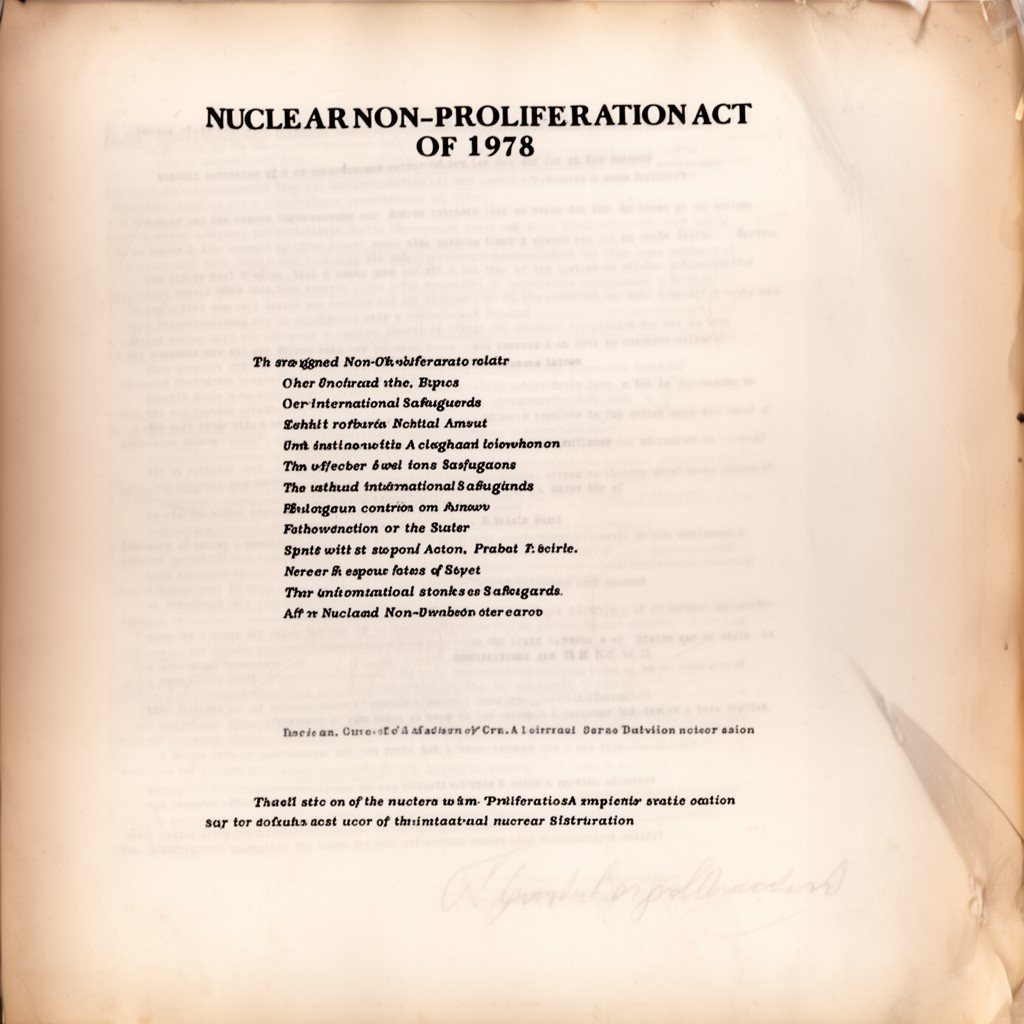 AI-generated illustration of Nuclear Non-Proliferation Act of 1978