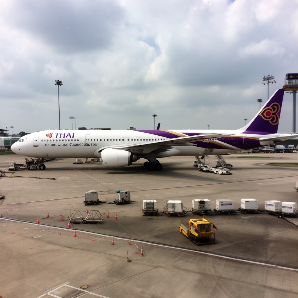 AI-generated illustration of Thai Airways International