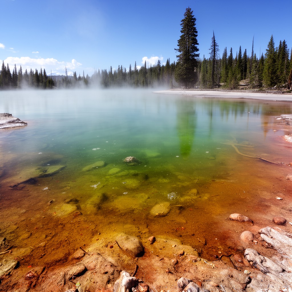 AI-generated illustration of Boiling Springs Lake