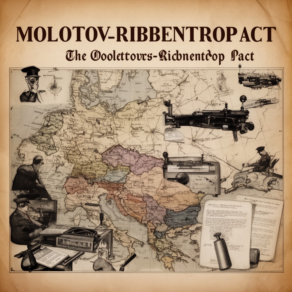 AI-generated illustration of Molotov–Ribbentrop Pact