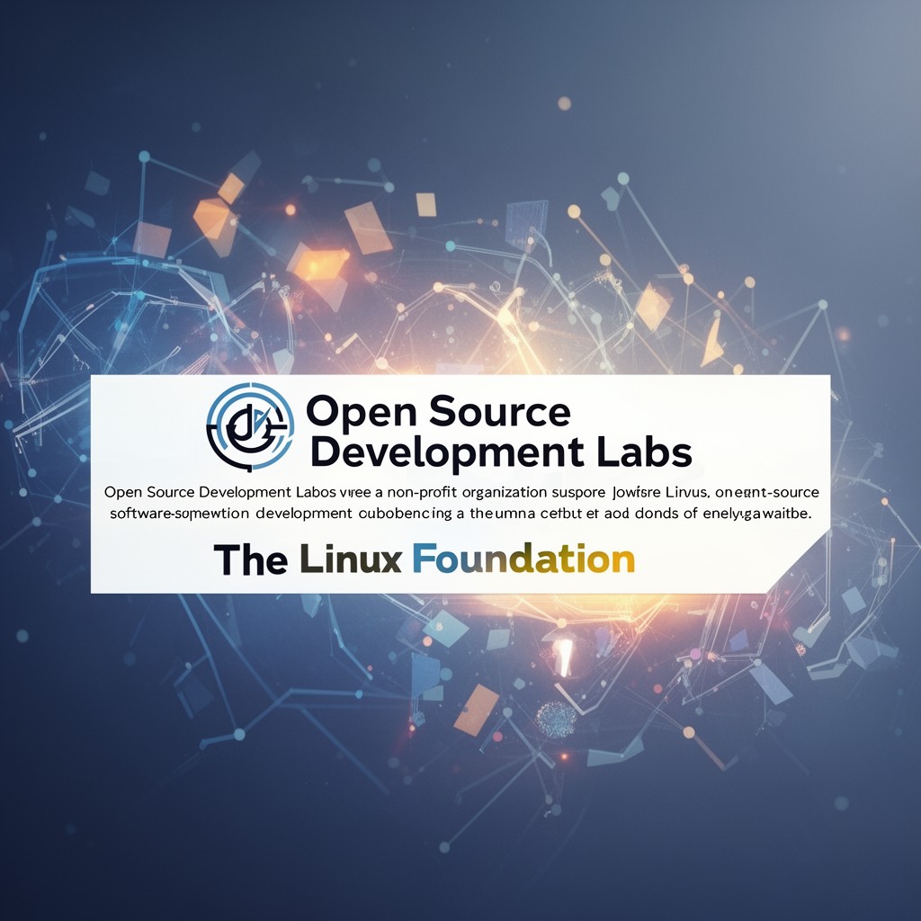 AI-generated illustration of Open Source Development Labs