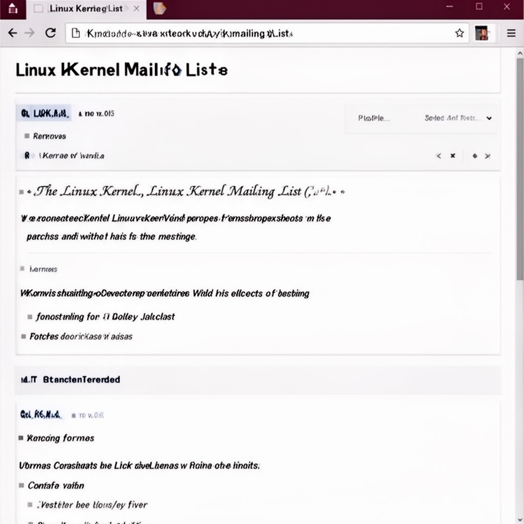 AI-generated illustration of Linux Kernel Mailing List (LKML)