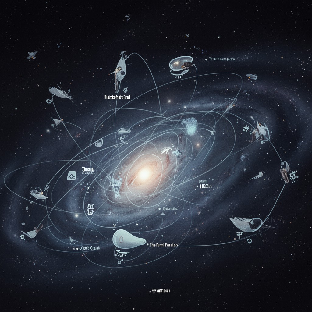 AI-generated illustration of Fermi paradox