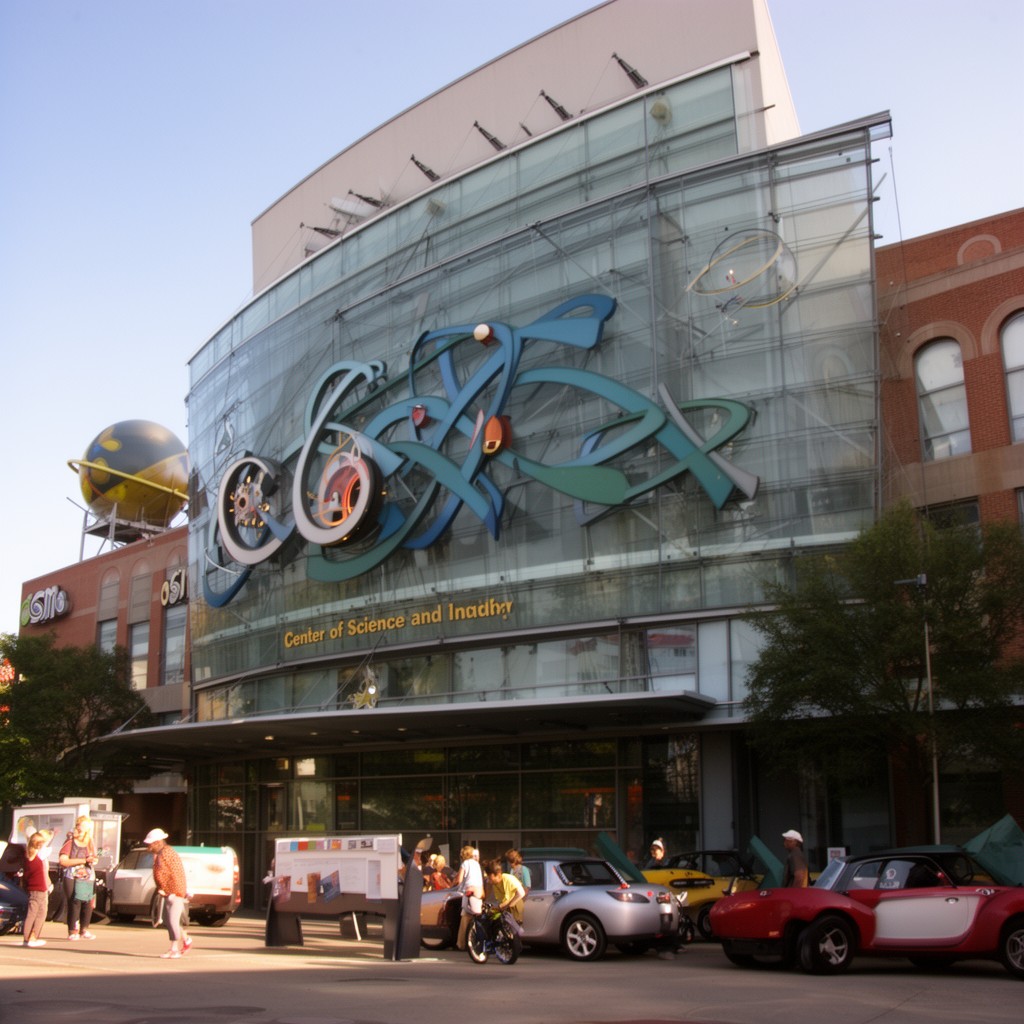 AI-generated illustration of COSI (Center of Science and Industry)