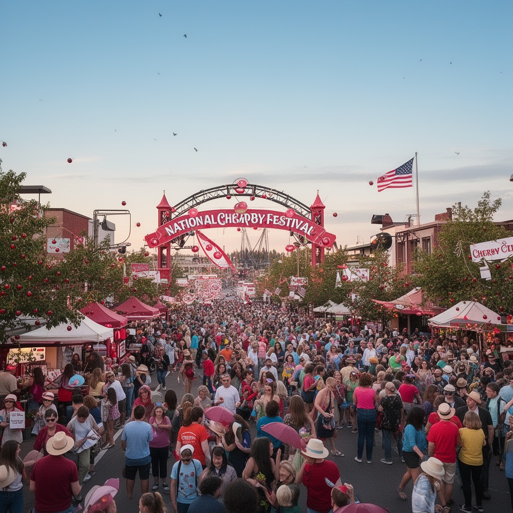 AI-generated illustration of National Cherry Festival