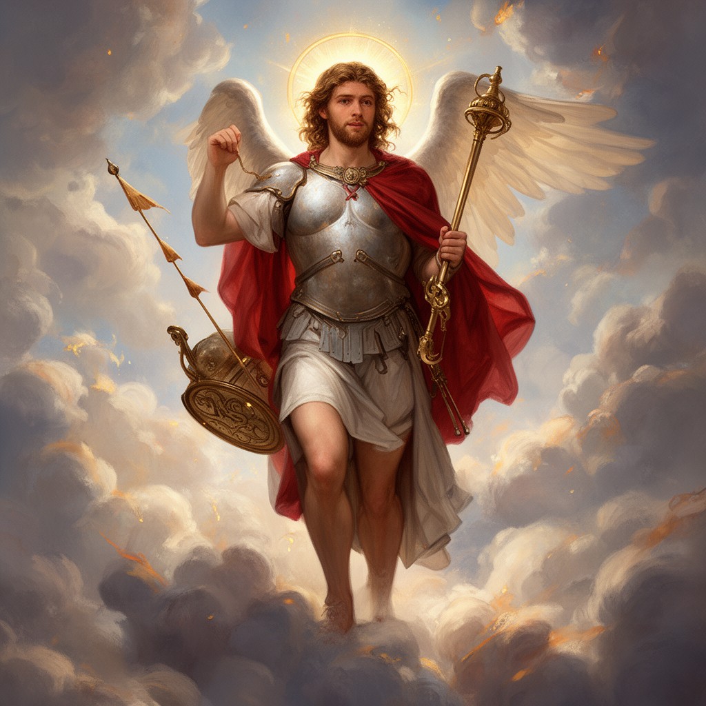 AI-generated illustration of Saint Michael