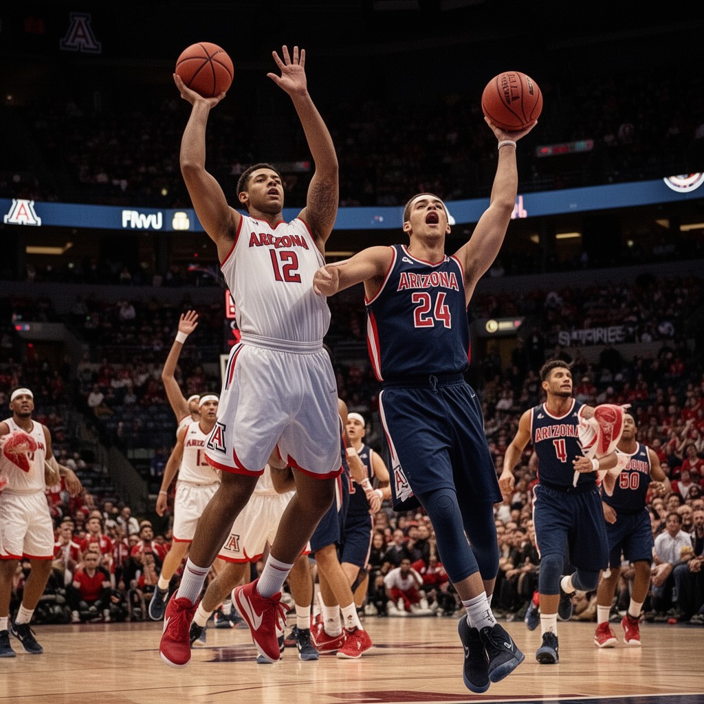 AI-generated illustration of Arizona Wildcats men's basketball