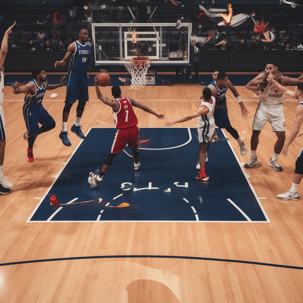 AI-generated illustration of Chinese Basketball Association