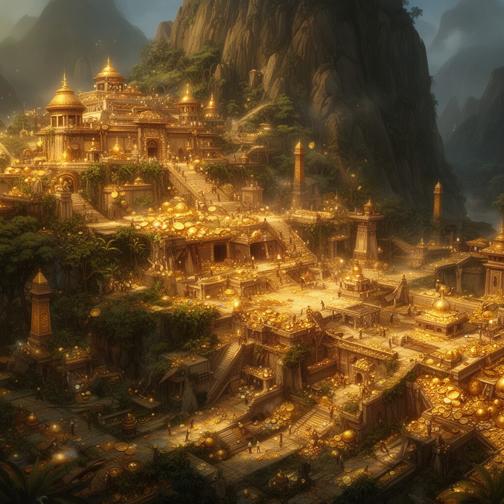 AI-generated illustration of El Dorado (legendary city of gold)