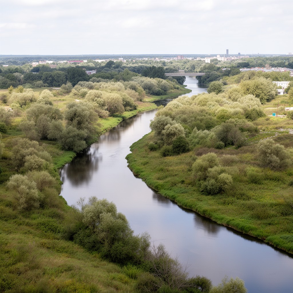 AI-generated illustration of middle Don River