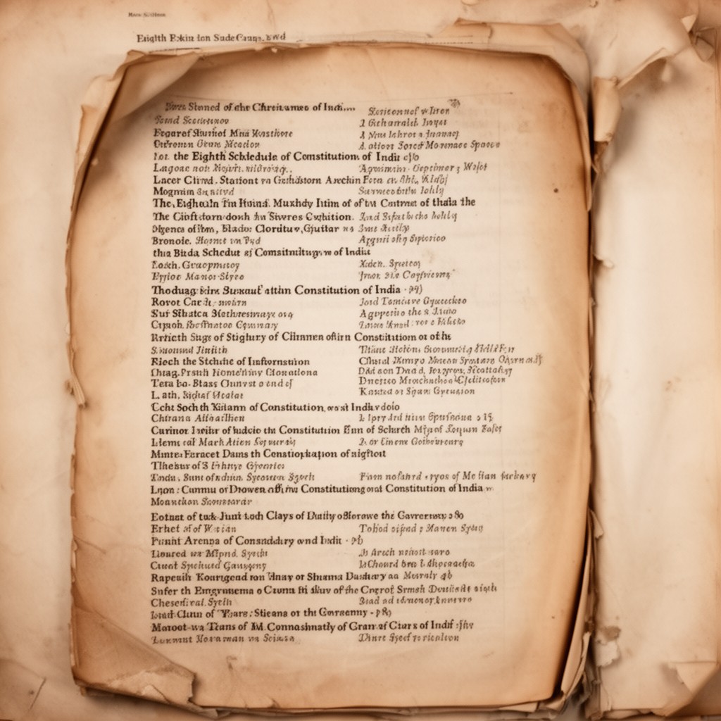AI-generated illustration of Eighth Schedule of the Constitution of India