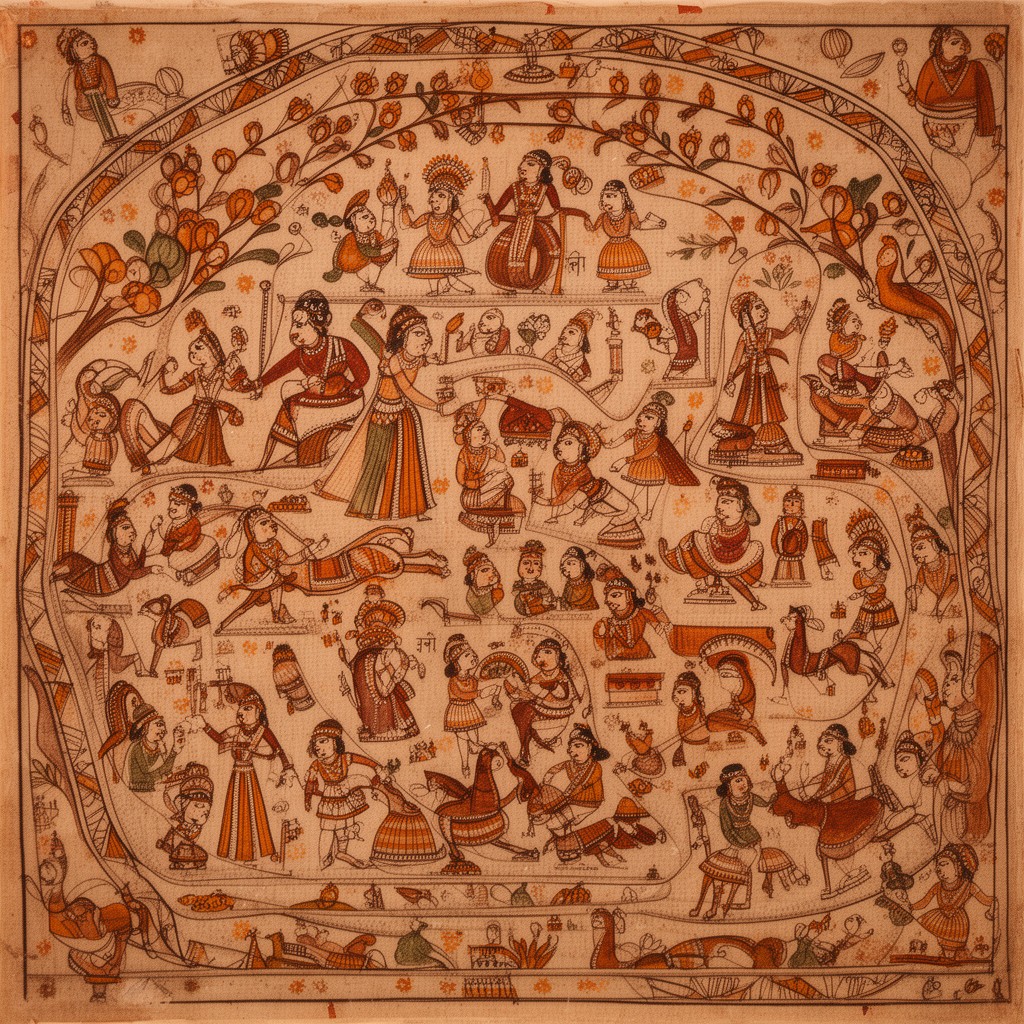 AI-generated illustration of Madhubani district