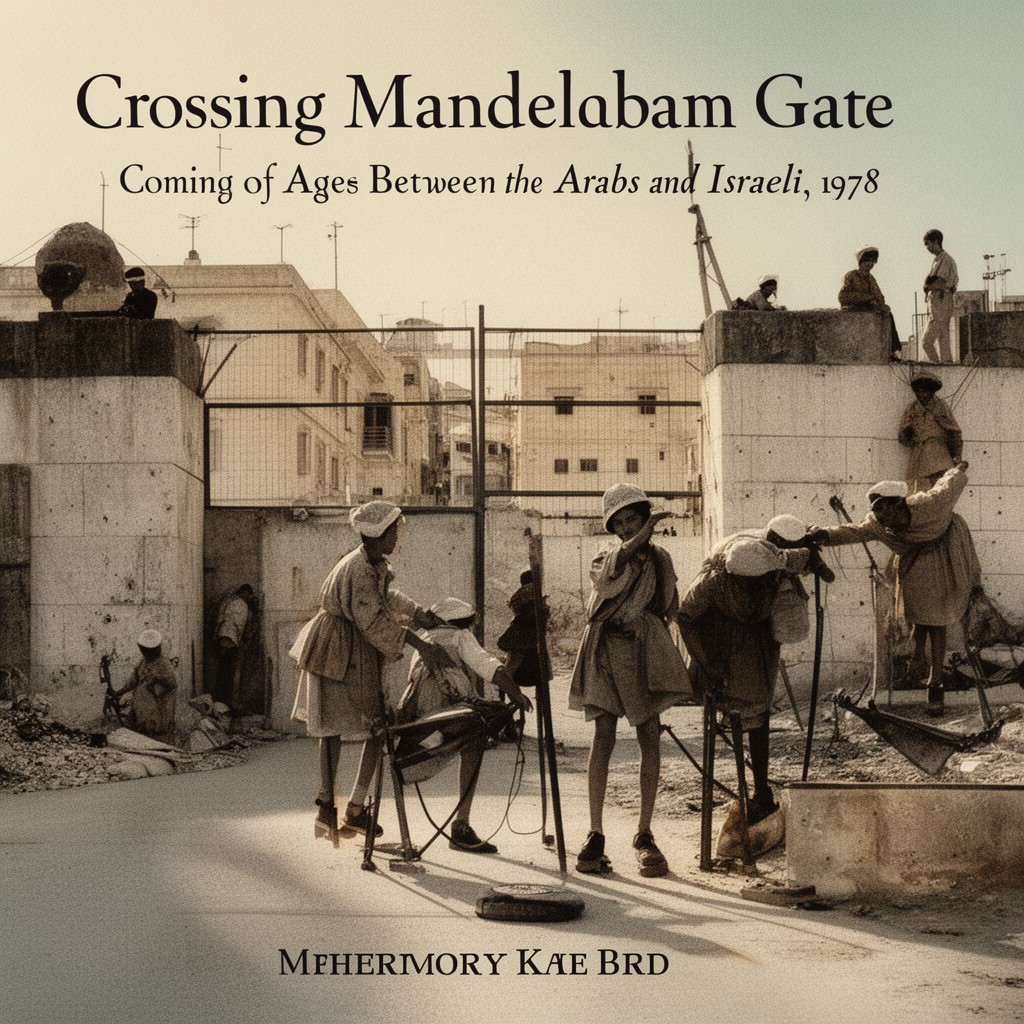 AI-generated illustration of Crossing Mandelbaum Gate: Coming of Age Between the Arabs and Israelis, 1956–1978