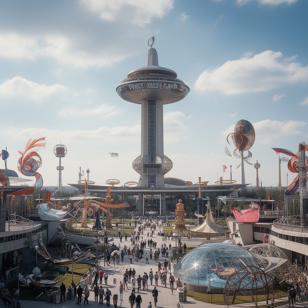 AI-generated illustration of New York World's Fair