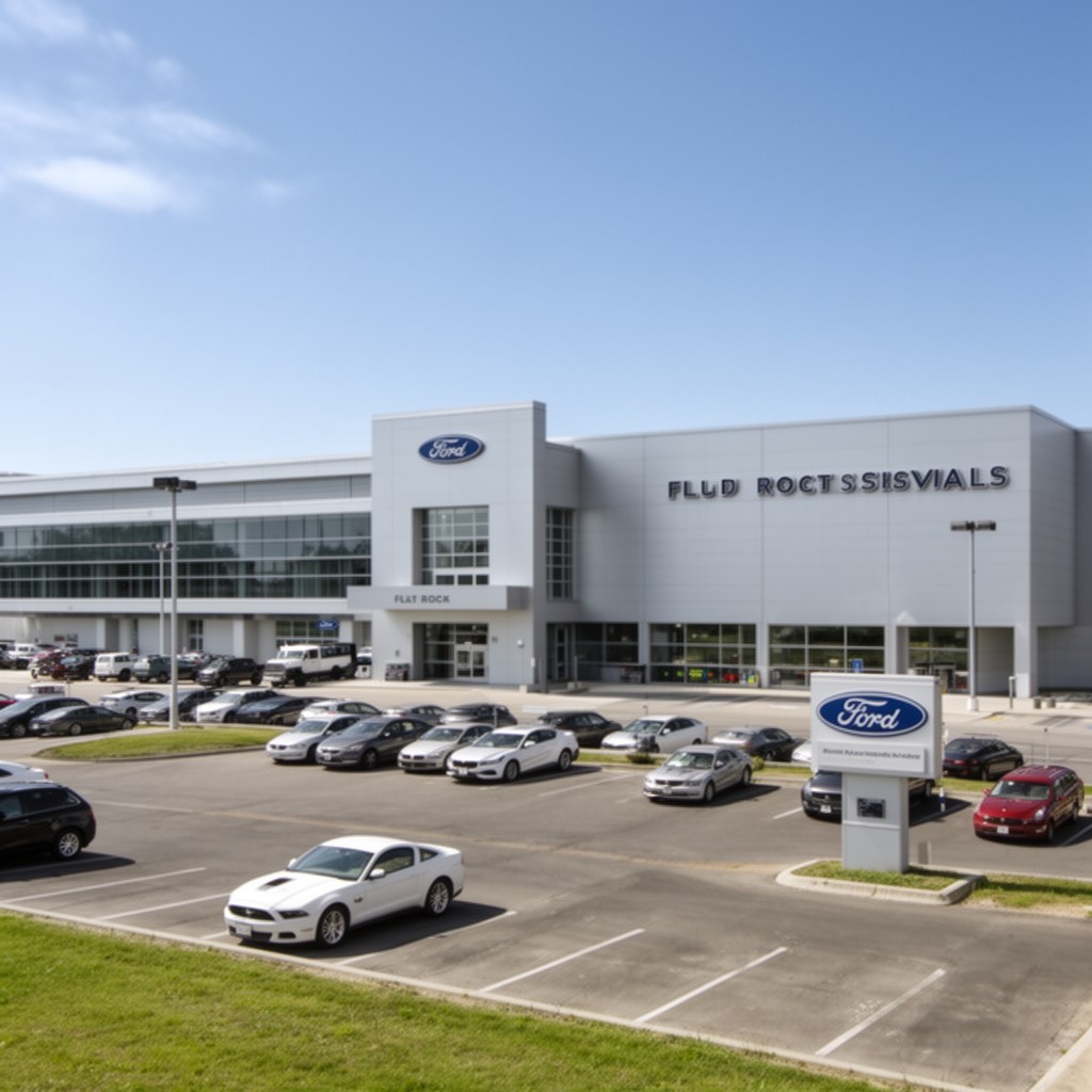 AI-generated illustration of Flat Rock Assembly Plant, Michigan