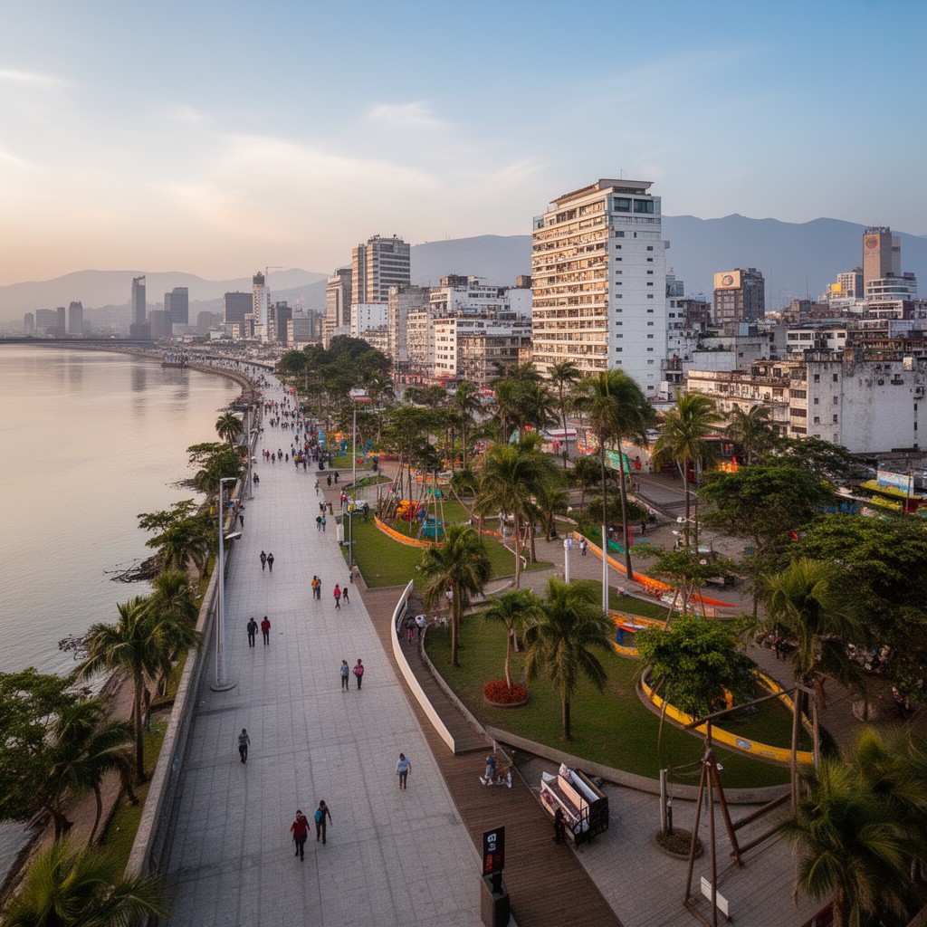 AI-generated illustration of Malecón 2000