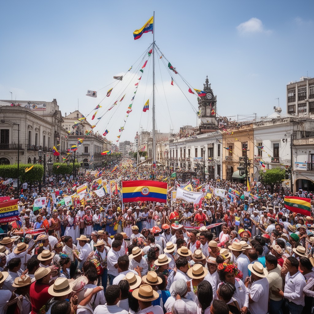 AI-generated illustration of Independence of Guayaquil celebrations