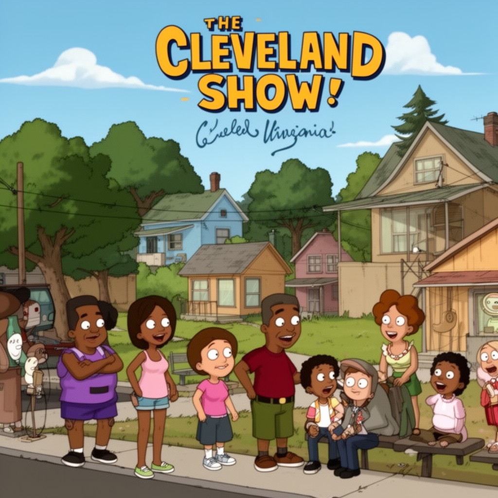 AI-generated illustration of The Cleveland Show