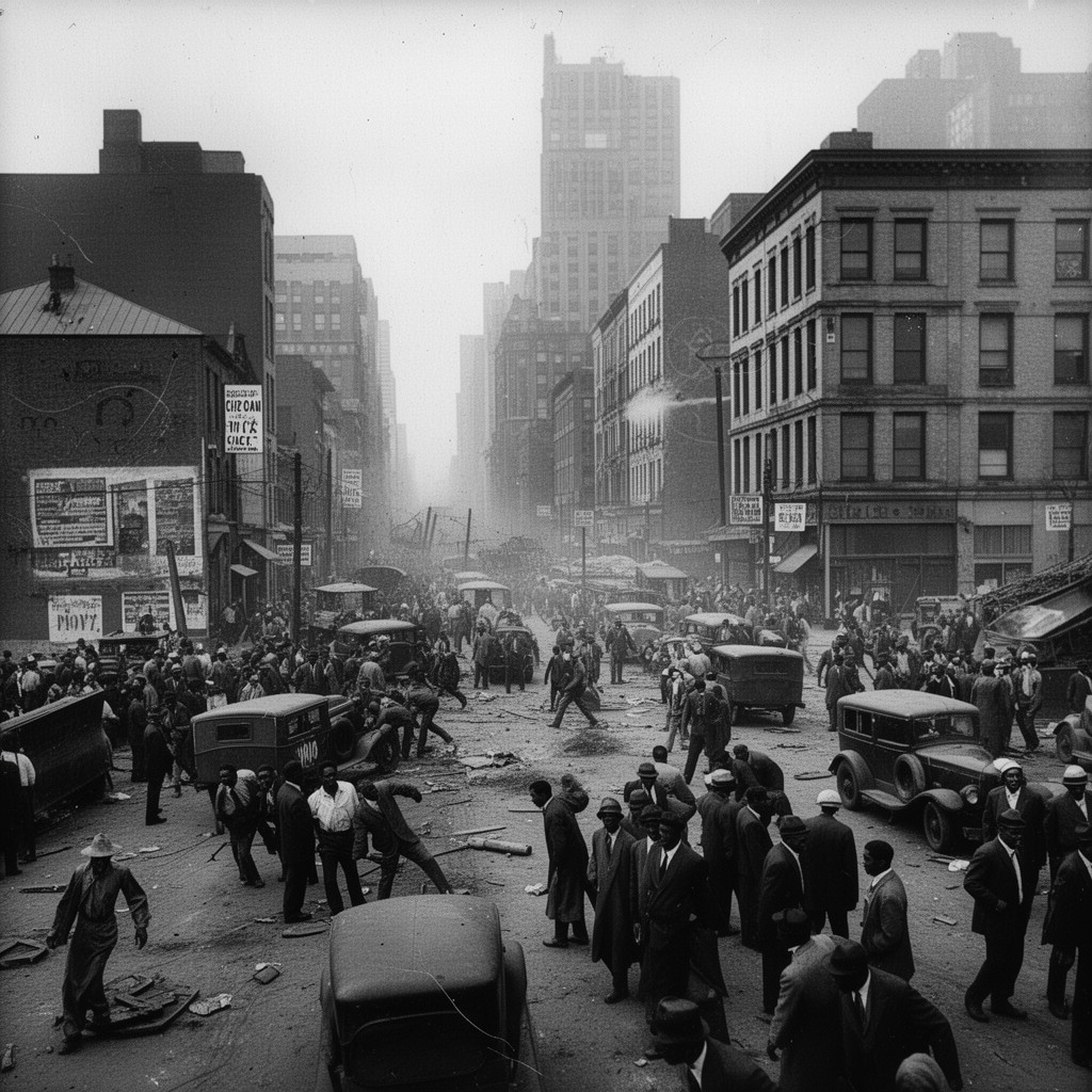 AI-generated illustration of Chicago Race Riot of 1919