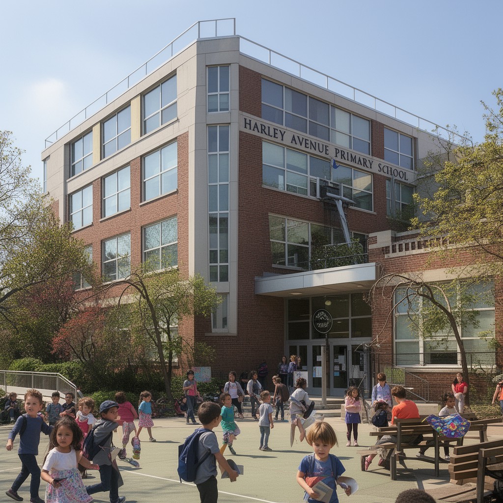 AI-generated illustration of Harley Avenue Primary School