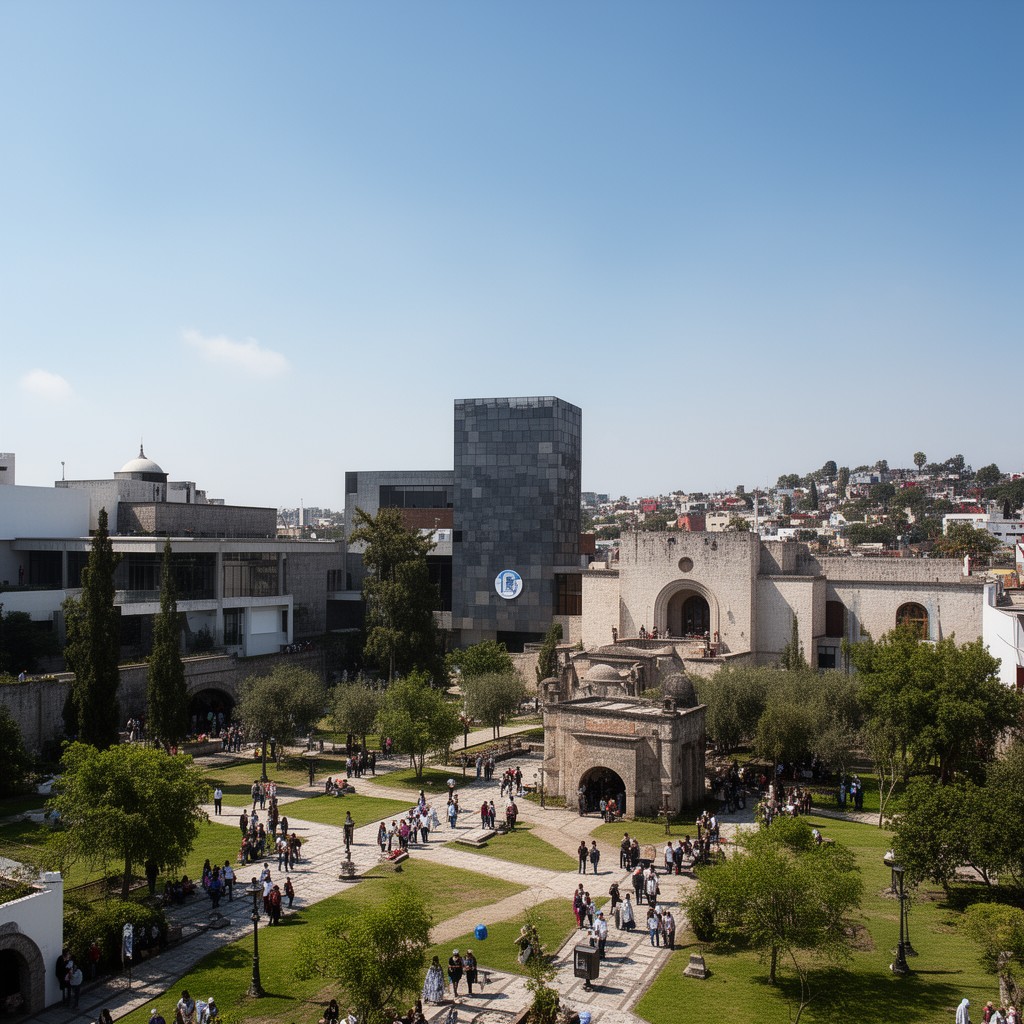 AI-generated illustration of Universidad de las Américas Puebla (in nearby Cholula)