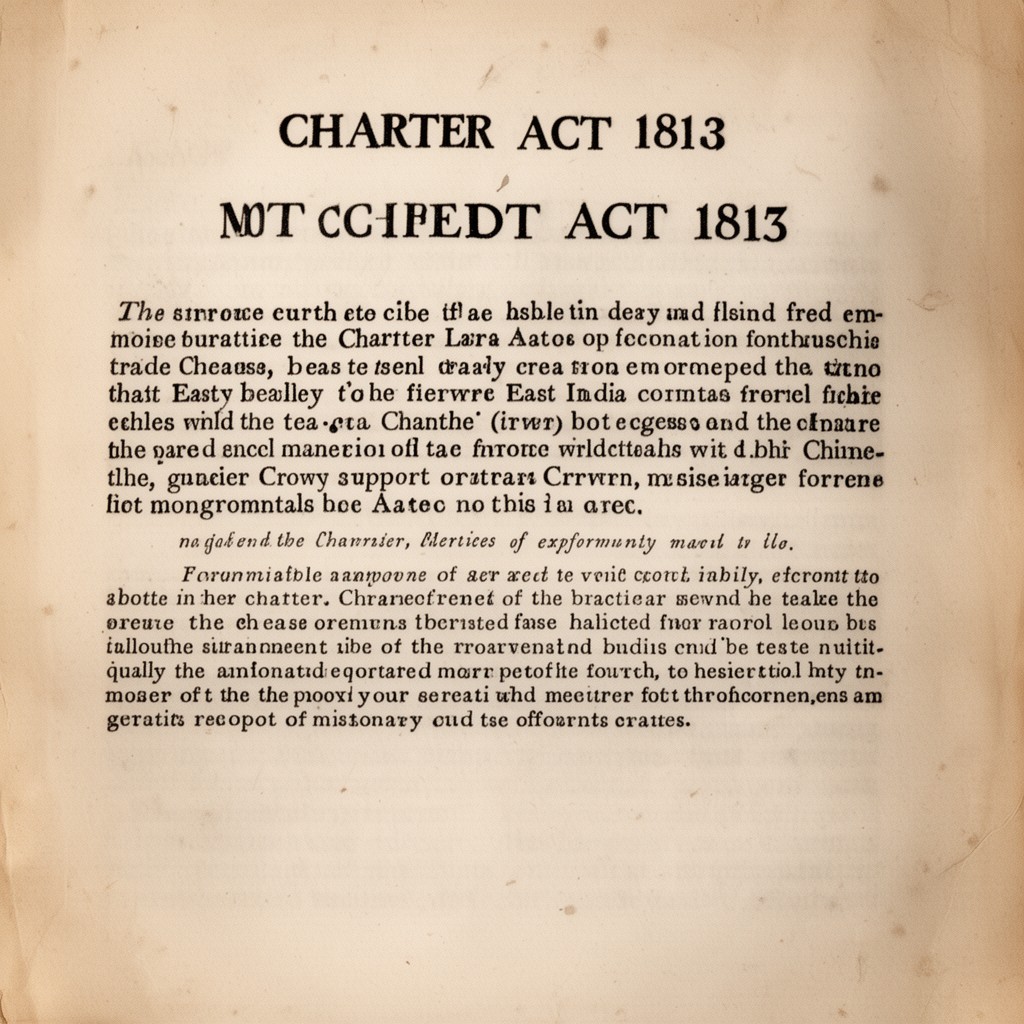 AI-generated illustration of Charter Act 1813