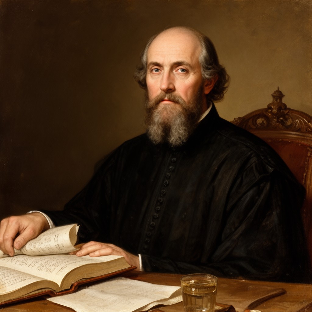 AI-generated illustration of Francisco de Vitoria