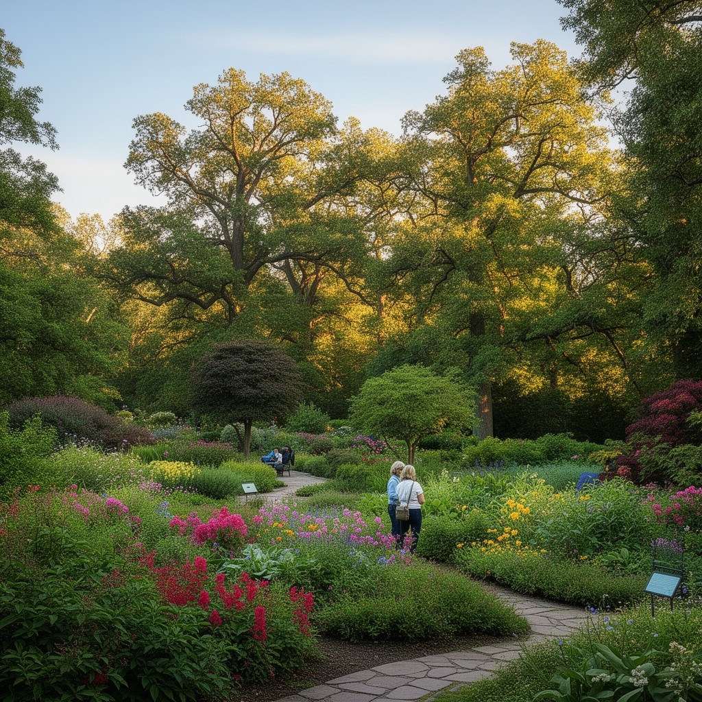 AI-generated illustration of F.R. Newman Arboretum