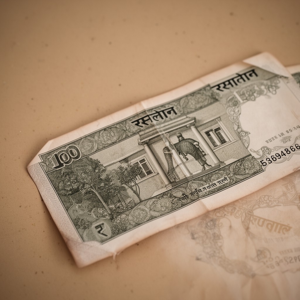 AI-generated illustration of Indian rupee