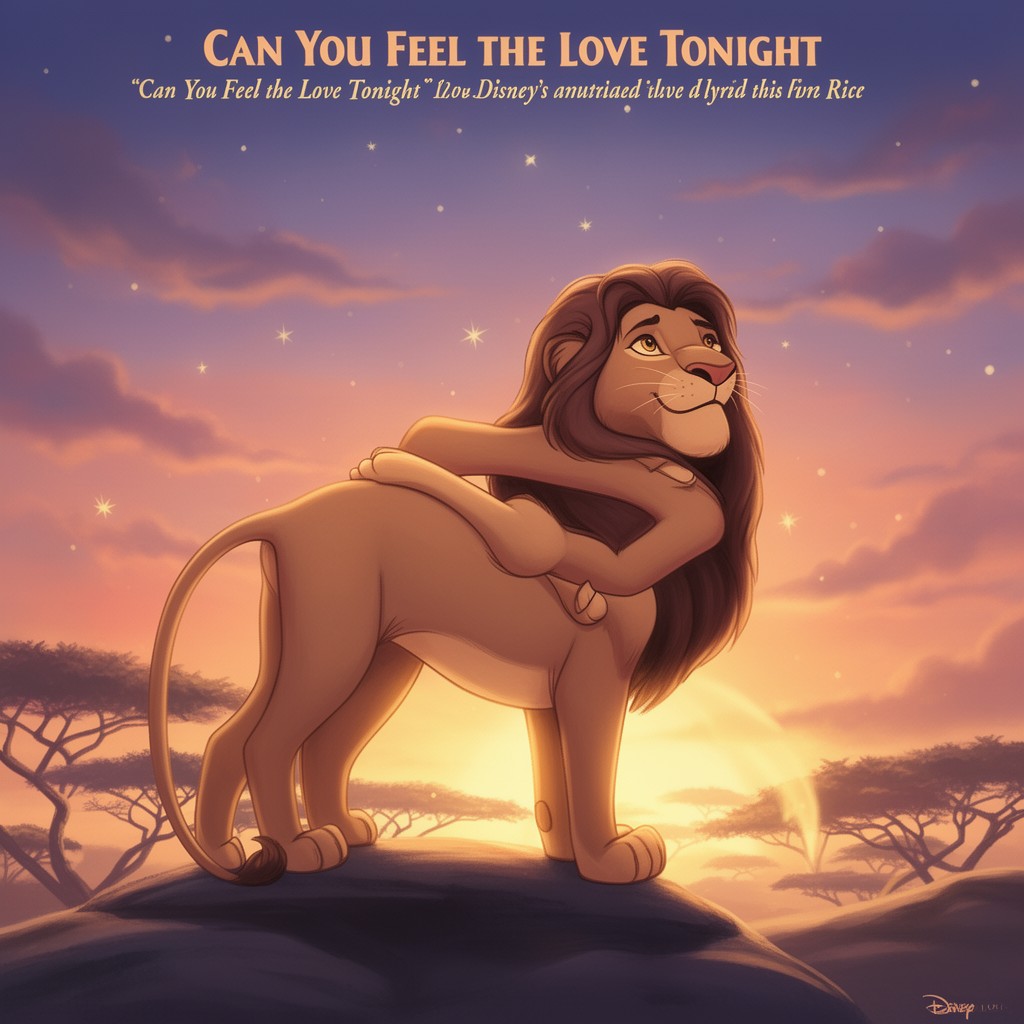 AI-generated illustration of Can You Feel the Love Tonight