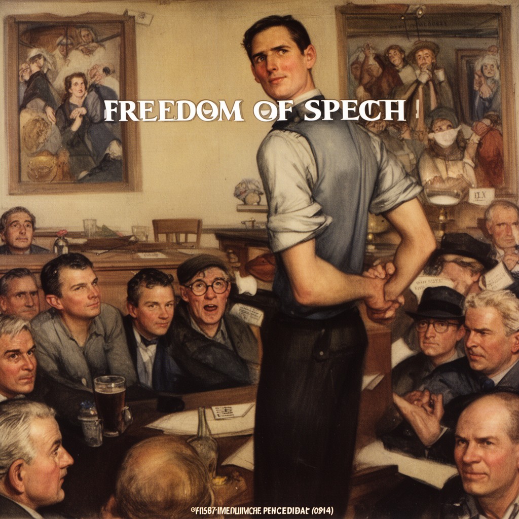 AI-generated illustration of Freedom of Speech