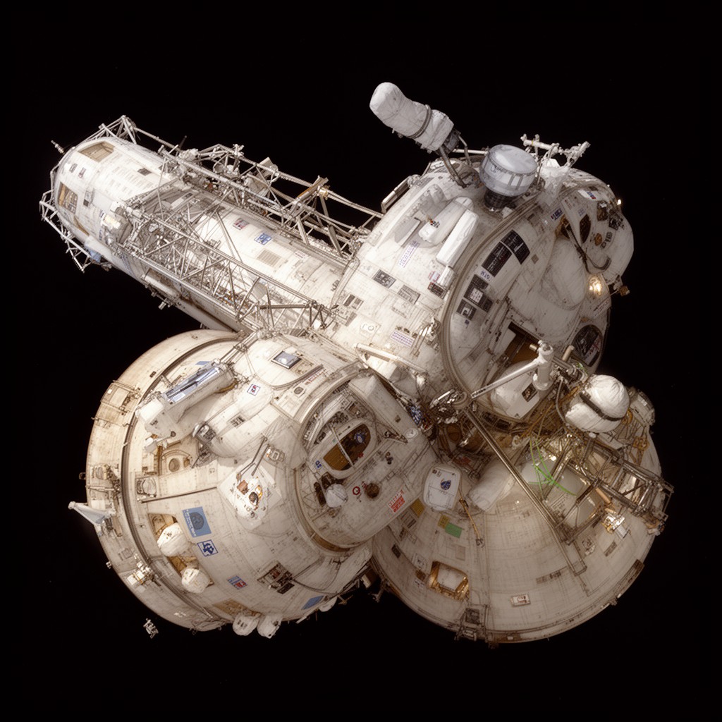 AI-generated illustration of Apollo command and service module