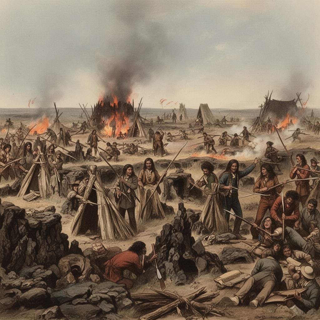 AI-generated illustration of Modoc War