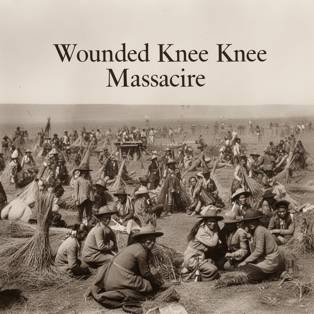 AI-generated illustration of Wounded Knee Massacre