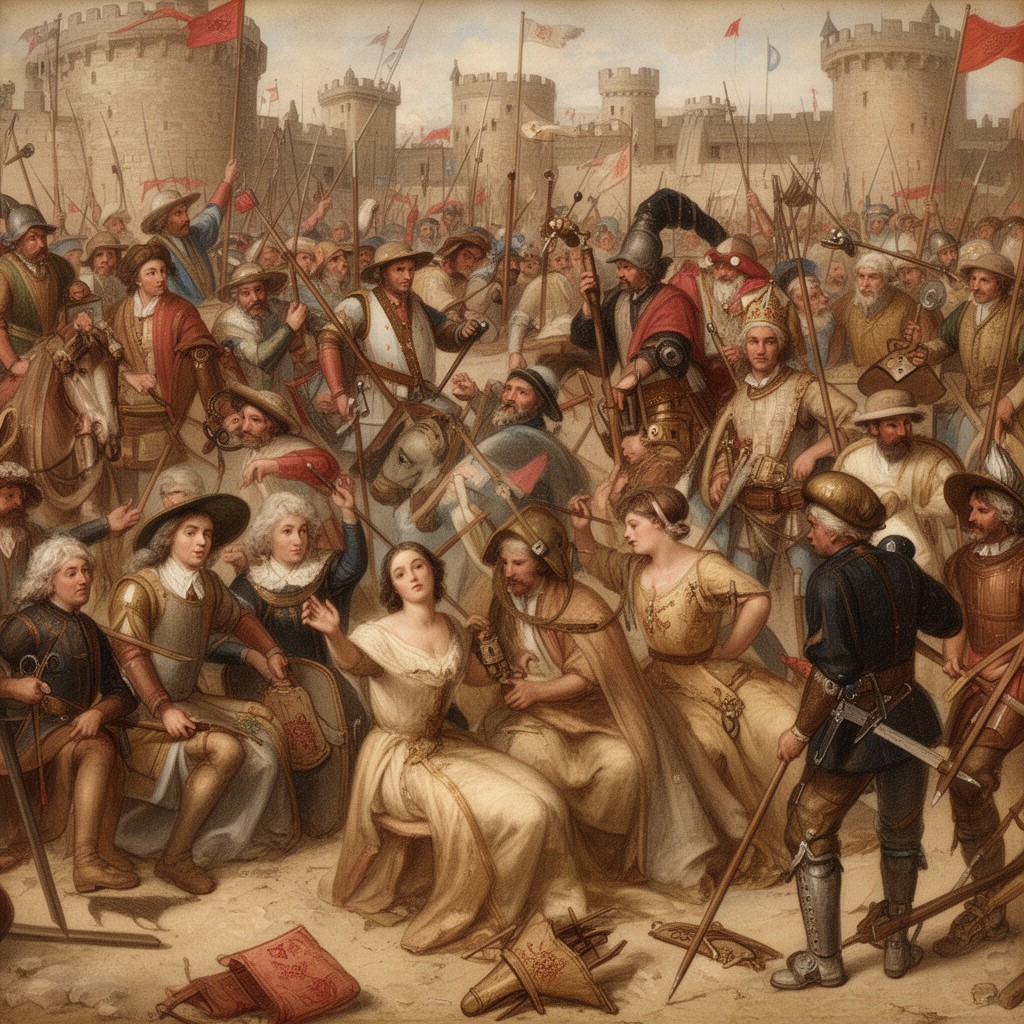 AI-generated illustration of War of the Castilian Succession
