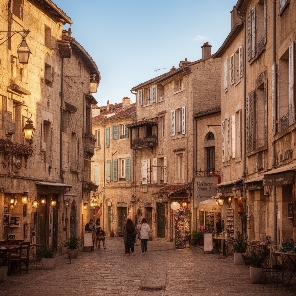 AI-generated illustration of Old town of Valence
