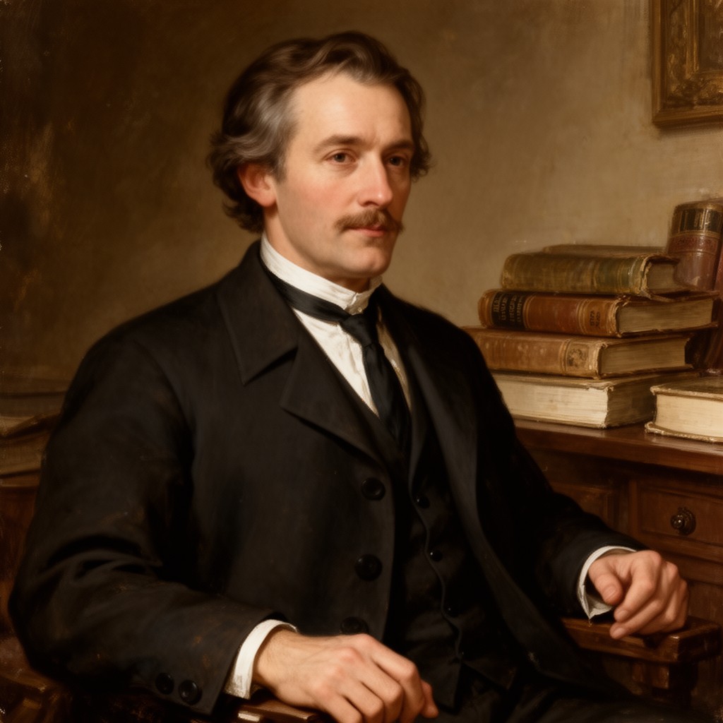 AI-generated illustration of John Gill